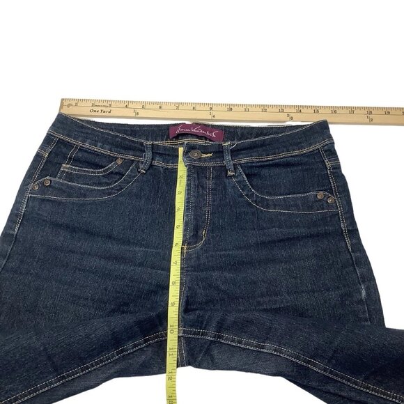 Gloria Vanderbilt Straight Flap Back Pocket Blue Denim Jeans Size 8 High-Rise - Picture 4 of 12